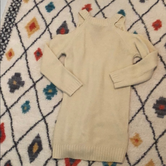 Cold-Shoulder Knit Sweater Dress - Picture 3 of 7